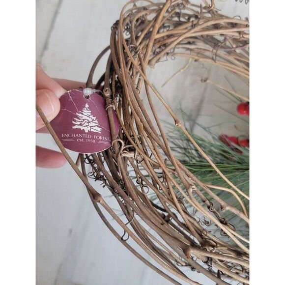 Enchanted Forest hanging unique wreath Pinecone pine tree froth home decor - Picture 10 of 13